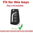 thumbnail image 2 of Key Fob Cover Compatible with Toyota Fortuner Tundra Camry RAV4 Highlander Corolla 2018-2024 3 Button Keychain Case Holder Protector,Leather Keychain-white, 2 of 9