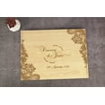 thumbnail image 4 of Darling Souvenir Personalized Engraved Laser Cut Wedding Guest Book Wooden Cover Sign-in Book Registry Guestbook Scrapbook-DJ, 4 of 7