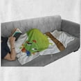 thumbnail image 6 of Caterpillar Soft Flannel Fleece Blanket, Green Bug with a Cap Walking on a Branch Baby Animal Illustration, Cozy Plush for Indoor and Outdoor Use, 60" x 80", Apple Green Brown Orange, by Ambesonne, 6 of 6
