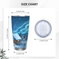 thumbnail image 4 of Picia Mountain Cottage In Snow Pattern 20 oz Tumbler Stainless Steel Vacuum Insulated Coffee Ice Cup Double Wall Travel Flask Dual Lid Water Bottle, Eco-friendly Car Cup, 4 of 8