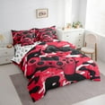 thumbnail image 4 of Feelyou Cartoon Red Gamepad Twin Bedding Sets 7-Piece, Chic Camouflage Camo Bedding Comforter Set, Teens Kids Boys Girls Reversible Sheet Sets, Lightweight Room Decor, 4 of 9