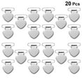thumbnail image 4 of Miangastore 20pcs Fashion Suspender Clips Holders Heart Metal Pacifier Clips Buckle Clips Sewing Tools for Men Women (Silver), 4 of 8