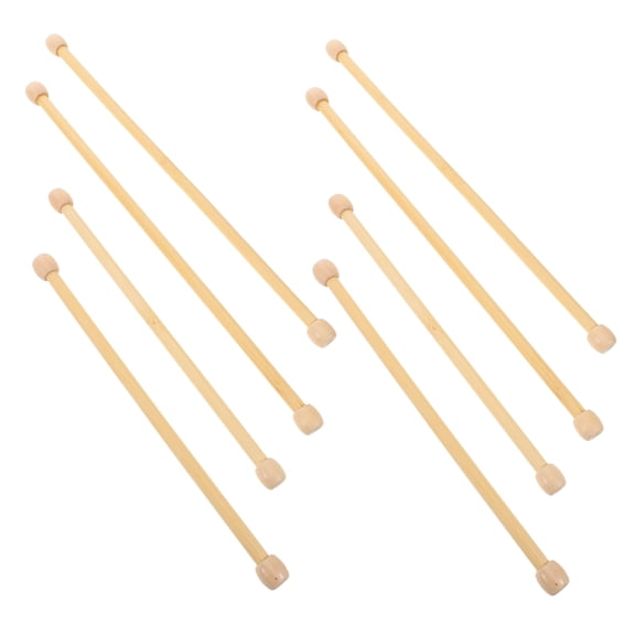 ETHZZLE 8-Piece Beige Wooden Wall Rods for Hanging Tapestries, Rugs, Blankets, and Artwork Display
