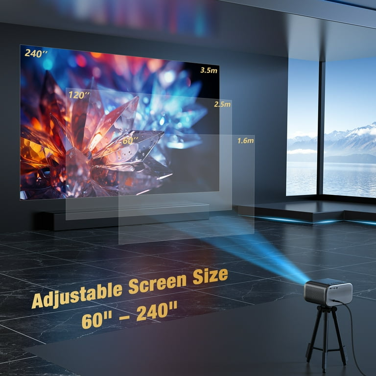 TOPVISION Native 1080P Projector with Wifi and Bluetooth