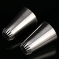 thumbnail image 2 of D66 #18 Open Star Icing Nozzle Piping Tip Stainless Steel Cake Decorating Ti WA, 2 of 10