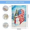 thumbnail image 5 of Welcome Winter Snowman Garden Flag Holiday America Flag Garden Flag Winter Festive Vertical Double Sided Rustic Farmland Burlap Yard Lawn Outdoor Decor 12.5x18", 5 of 6