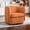 Orange, variant on Ebello 360° Swivel Accent Chair, Short Plush Fabric Square Armchair with Thick Cushion & Curved Back for Living Room Bedroom Office Apartment, No Assembly Required, Orange