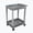 Grey, variant on LUXOR SEC11HD-B 24" x 18" Plastic Utility Tub Cart with Heavy Duty Casters -Two Shelf - Black
