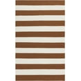 thumbnail image 2 of Hauteloom Waquoit Wool Hallway, Kitchen Runner Rug - Solid & Striped - Ivory, Dark Red - 2'6" x 8', 2 of 4