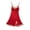 Red, variant on Yuncity Womens Nightgown Nightdress Thin Suspender Silk Pajamas Lace Slit Chest Pad Homewear Pjs Loungewear Soft M-Xxxl