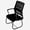 Black, variant on Minimalist Modern Office Chair, Black Mesh Desk Chair, White Iron Bow Frame Ergonomic Chair, Skin-Friendly Thick Cushion, Breathable Backrest Stable Seat, Use for Home Office Bedroom Living Room