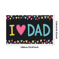 thumbnail image 5 of Colorful Hearts I Love Dad Chalkboard Banner for Father's Day Family Celebration Home Decoration, 5 of 7