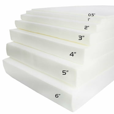 Upholstery Foam 2" x 24" x 72" High Density Cushion Foam Pad Cushion ...