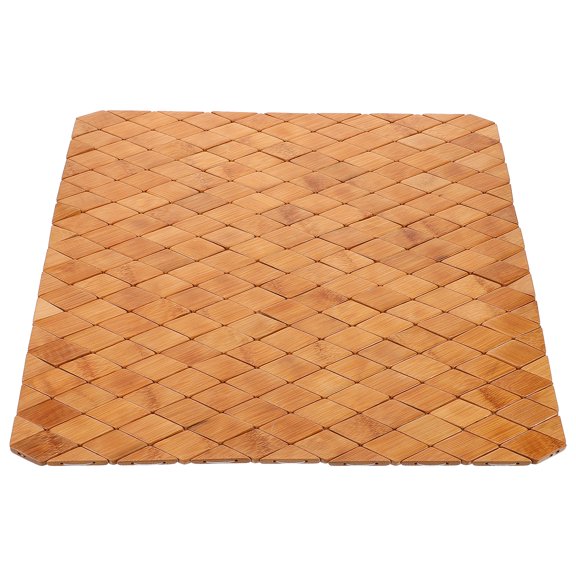 FRCOLOR Bamboo Seat Cushion for Summer Khaki Cooling Pad Perfect for Chairs Benches or Floor 1 Piece