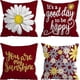 thumbnail image 1 of Pillow Covers 18x18 Set of 4, Burgundy Decor Pillows Decorative Throw Pillow Covers for Couch Sofa Indoor Outdoor Pillow Covers Farmhouse Pillow Cover, 1 of 4