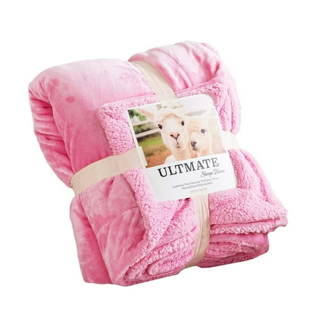 MOQIN Sherpa Blanket Twin Thick Warm Blanket for Winter Bed Super Soft Fuzzy Flannel Fleece/Wool Like Reversible Velvet Plush Blanket -100*120cm