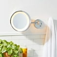 thumbnail image 2 of Jerdon 9.5-Inch Diameter Wall Mount Makeup Mirror, 3X Magnification, Chrome Finish, Direct Wire -Model HL8C, 2 of 8