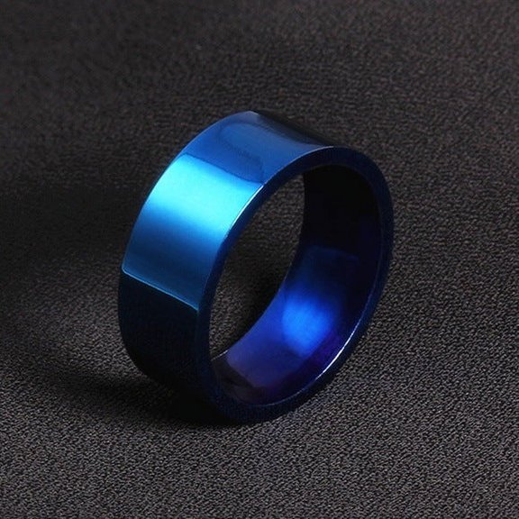 Stainless Steel Ring Inner and Outer Flat Design Durable Everyday Wear Ring Steel Ring for Men and Women Flat Ring