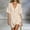 A592 Beige, variant on Womens Henley V Neck Long Tunic Tops Casual Short Sleeve Linen Textured Blouses Loose Fit Summer Beach Cover Up Shirts Drop Shoulder Vacation Pullover Tees