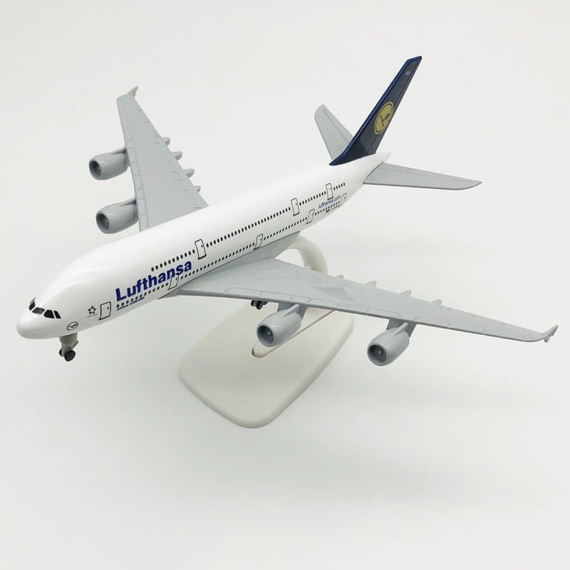 20cm Lufthansa A380 Airplane Model Miniature Plane Alloy Metal A380 Airlines Diecast Airplanes Aircraft & Wheels For Collections