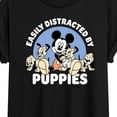 thumbnail image 3 of Disney - Mickey Mouse - Easily Distracted By Puppies - Women's Oversized T-Shirt, 3 of 5