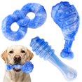 thumbnail image 1 of Juguetes para perros WinTour, paquete de 3 juguetes masticables duraderos sabor tocino, 1 of 9