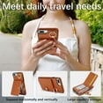 thumbnail image 5 of Allytechgroup iPhone 8 Plus/ 7 Plus Wallet Case, Ring Holder Stand Cards Slots Shockproof Retro Flip Back Cover Phone Case for Apple iPhone 8 Plus/ 7 Plus, Brown, 5 of 8
