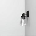 thumbnail image 2 of Wakefield 22 in. 3-Light Matte Black Modern Wall Mount Sconce Light with Clear Glass Shades, 2 of 9