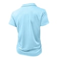 thumbnail image 7 of Hearthz Quarter Zip Men's Polo Shirt Mens Shirts Short Sleeve Collared Mens Golf Shirt Light Blue L, 7 of 7