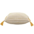 thumbnail image 3 of Ox Bay Melanie 20" x 20" Yellow Striped Cotton Blend Reversible Adult Decorative Throw Pillow, 3 of 5