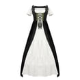 thumbnail image 1 of Vestido de mujer de moda informal medieval con retazos y manga corta con cintura alta para juego de rol, 1 of 3