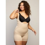 Cupid Women's Tummy Tuck Extra Firm Control Shapewear, Open-Bust Boy Short Shaping Bodysuit, Sizes M-4XL