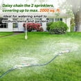 thumbnail image 6 of Topboutique 2 Pack Metal Lawn Sprinklers Water Sprinkler 3-Arm Water Sprinkler 360 Degree Rotating Lawn Sprinkler for Yard Automatic Rotary Sprayer Plant, Flower Bed and Patio, 6 of 7