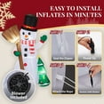 thumbnail image 6 of Tcbosik 6.1Ft Christmas Inflatable Decoration, LED-Lighted Blow-Up Snowman Holding Broom, Suitable for Indoor & Outdoor Xmas Decor, Ideal for Yard, Lawn, Garden, and Party Outdoor Ornament, 6 of 7