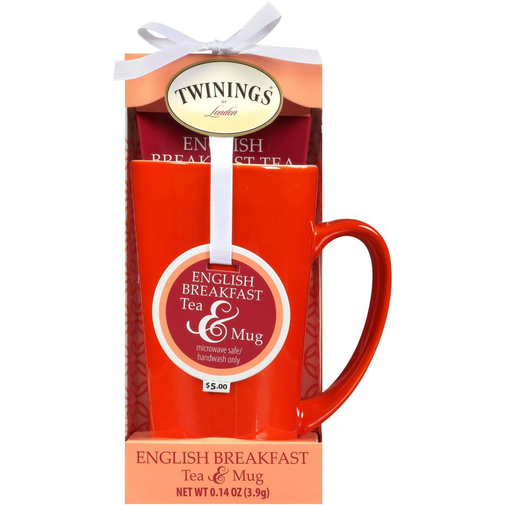 Twinings of London English Breakfast Tea & Orange Mug Gift Set, 2 Piece