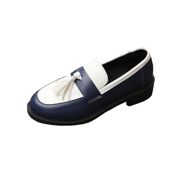 Shrysg Women's Casual Loafers Casual Lightweight Soft Sole Business Slip On Work Flats for Outdoor Indoor Use Navy