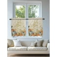 thumbnail image 4 of Pumpkins Thanksgiving Tier Curtains 24 Inch Length,Sheer Curtains for Bedroom Living Room Window Beige Country Vintage Leaf Farmhouse Kitchen Curtains Small Half Window Drapes 27.5"x24" 2 Panels, 4 of 7