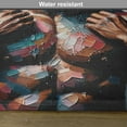 thumbnail image 5 of Ambesonne Afro Art Place Mats Set of 4, Modern Strong Black Man, Standard Size, Blue Grey and Chocolate, 5 of 5