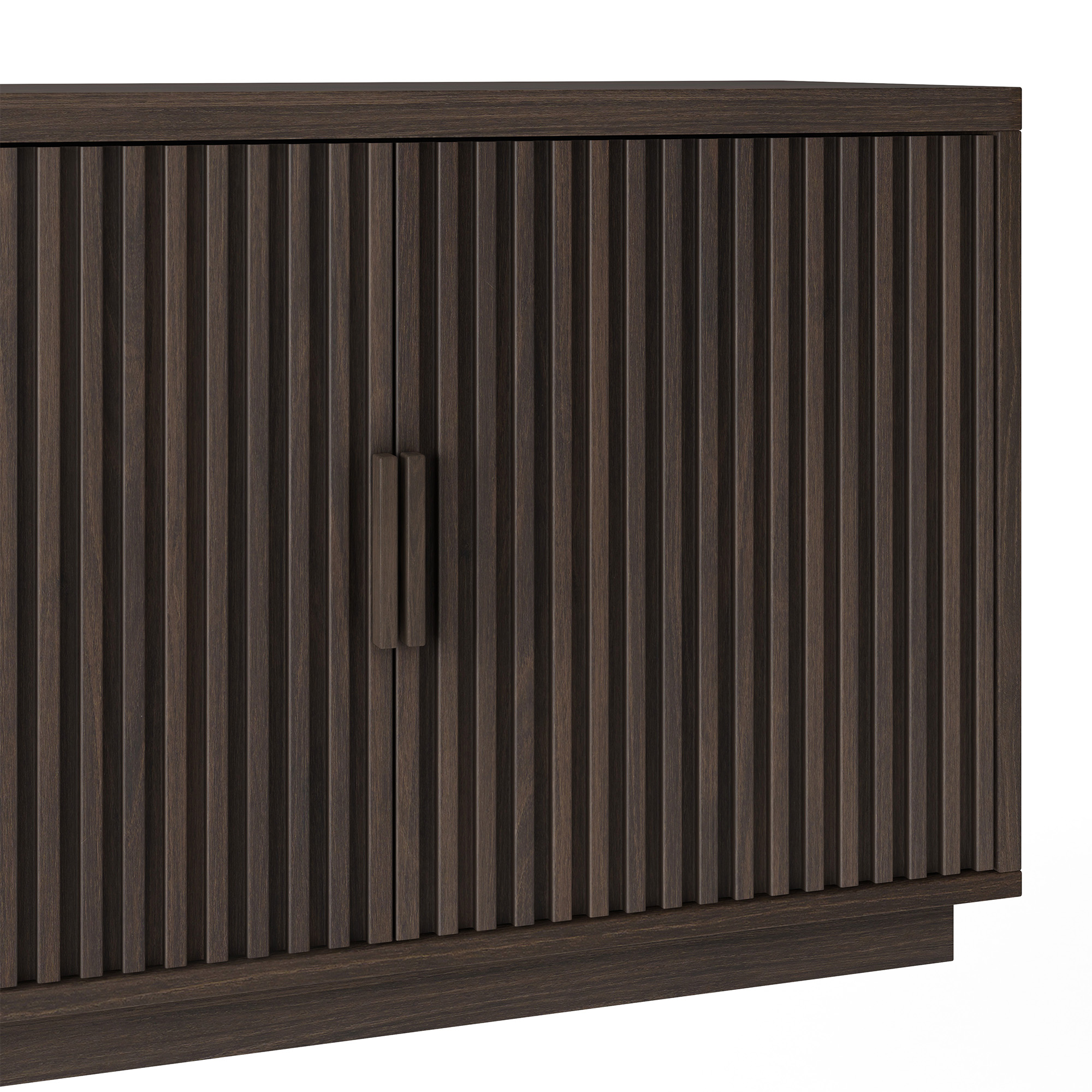 Mero Rectangular TV Stand for TV's up to 75" in Alder Brown