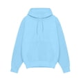thumbnail image 3 of TQWQT Mens Solid Pullover Hoodie Drawstring Hooded Sweatshirt with Kangaroo Pocket and Ribbed Cuffs Casual Long Sleeve Basic Top Fall Clothes Sky Blue 3XL, 3 of 5
