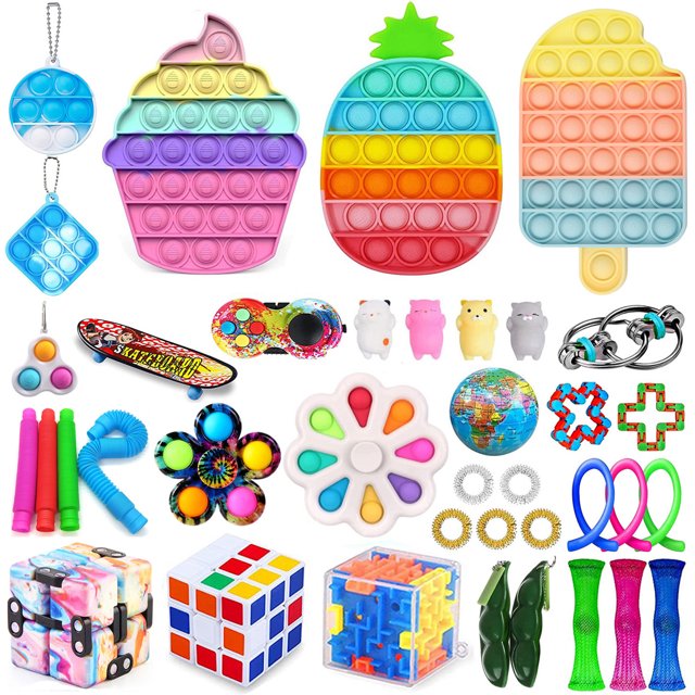 TheFound Sensory Fidget Toys Set 38Pcs Colorful Stress Relief Hand Toys
