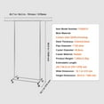 thumbnail image 4 of KFFKFF Mobile Garment Rack, Durable Apparel Rack with Wheel Locks, Extendable Hanging Rod, and Lower Shelf for Additional Storage, 4 of 9