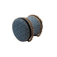 thumbnail image 6 of jennifer taylor home leona collection traditional trim tassel round living room vanity stool, midnight blue, 6 of 7