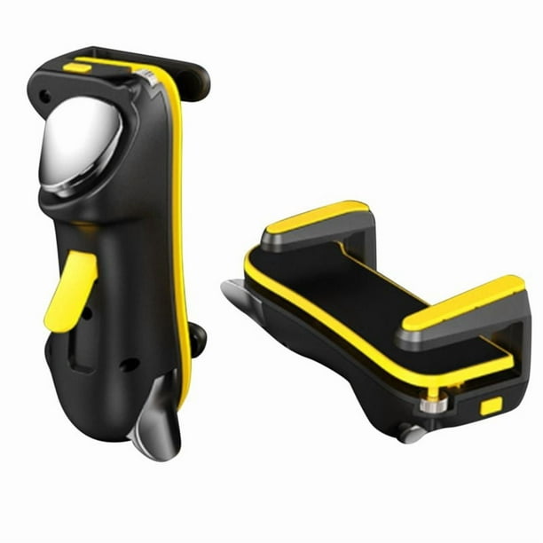 Six Finger para Game Trigger para PUBG Gaming Controller L1 R1 Alloy Key Button para Android Gamepad Joystick (Amarillo)