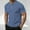 Blue, variant on COSFO Henley Men's T-Shirts Casual Short Sleeve Tops Loose Striped Button Pullover Mens Graphic Tees