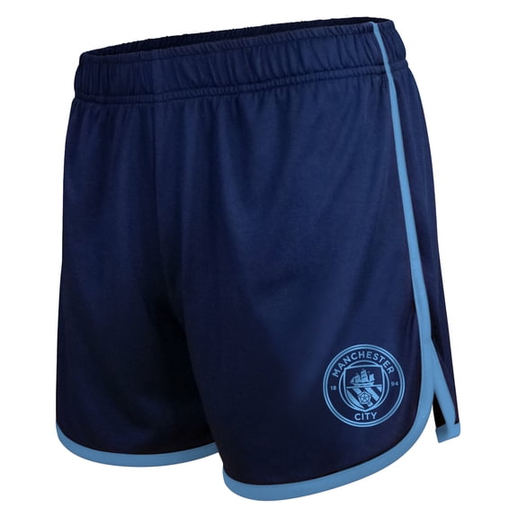 Icon Sports Women's Manchester City Officially Licensed Poly Soccer Shorts -02 Small