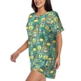 thumbnail image 2 of Picia Animals with Leaf Pajamas Sets for Women Soft Short-Sleeved Pjs with Lounge Shorts Two Piece Sleepwear-4X-Large, 2 of 9