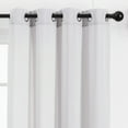 thumbnail image 3 of Chanasya Silver Silky Velvet Textured Sheer Curtains - Lightweight Luxury Curtain for Living Room Bedroom Windows - Light Filtering Elegant Decor Drapes with Grommets - 84 Inches Long - 2 Panel Set, 3 of 5