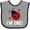 Heather and Black, variant on Inktastic First Birthday Ladybug 1 Year Old Girls Baby Bib
