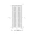 thumbnail image 5 of Sliding Closet Bi-fold Doors 48 x 80 inches | Planum 0010 Matte Grey | Sturdy Tracks Moldings Trims Hardware Set | Wood Solid Bedroom Wardrobe Doors, 5 of 6